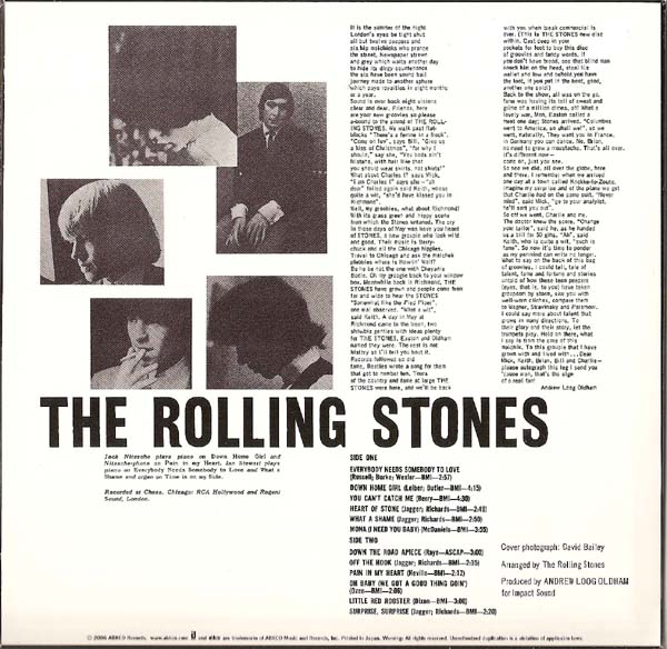 Back Cover, Rolling Stones (The) - Rolling Stones Now!